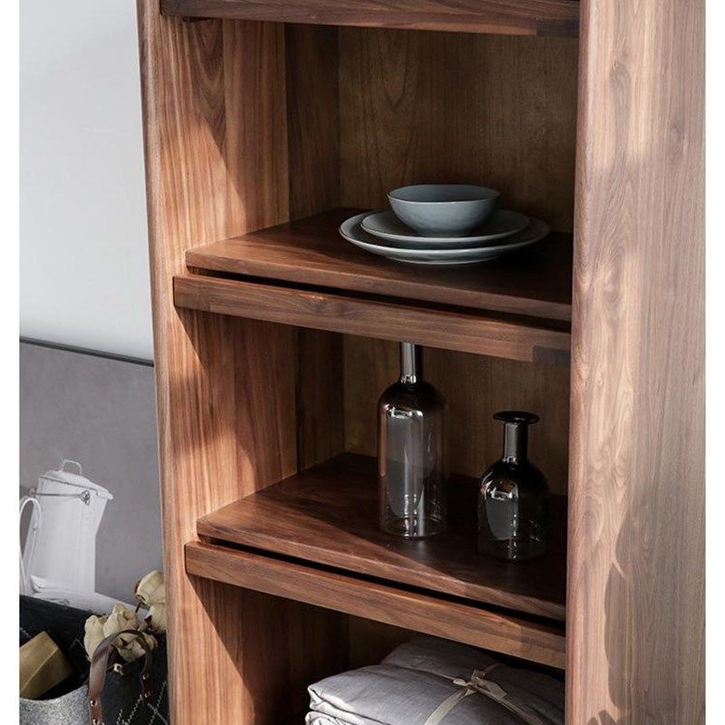 黑胡桃实木电视边柜沙发立柜北欧餐边柜客厅收纳柜厨房置物柜碗柜,淘宝优惠券,粉丝福利购,淘宝优惠卷