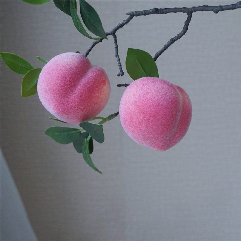 落地长枝水蜜桃果枝仿真花桃子假花水果干枝装饰客厅中式家居摆设,淘宝优惠券,粉丝福利购,淘宝优惠卷