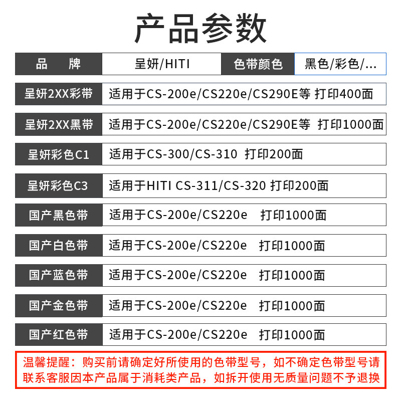 HITI Chengyan cs200e card printer ribbon cs220e Chengyan 280e black color ribbon 290e ribbon