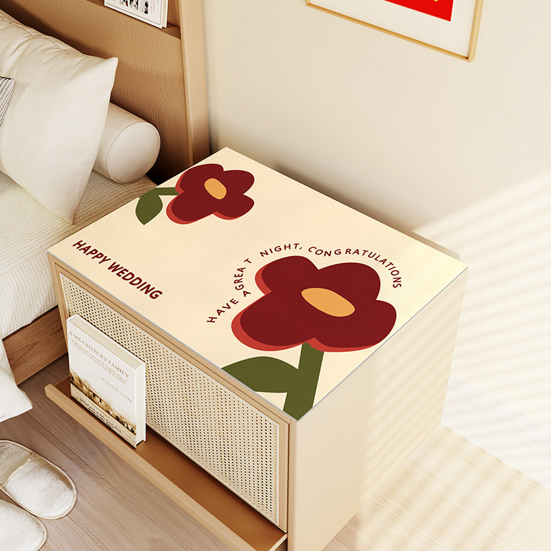 喜庆中式床头柜垫子盖布盖巾pvc皮革免洗可擦卧室桌垫桌布保护垫,淘宝优惠券,粉丝福利购,淘宝优惠卷