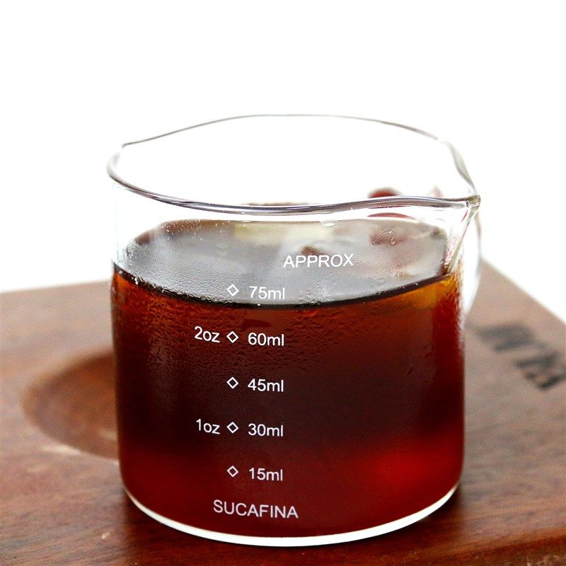 2只 玻璃盎司杯意式浓缩咖啡量杯 4种刻度换算带刻度木柄量杯45ml,淘宝优惠券,粉丝福利购,淘宝优惠卷