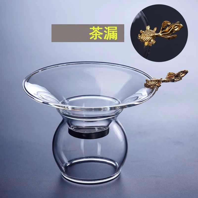 耐热玻璃大号茶漏透明银鱼茶滤网茶叶隔滤网过滤器功夫茶道茶具,淘宝优惠券,粉丝福利购,淘宝优惠卷