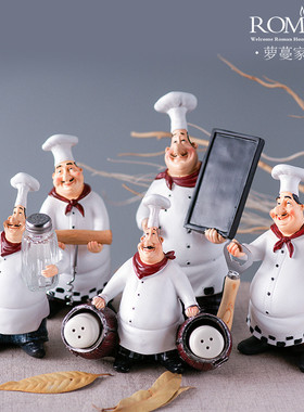 蛋糕店面包房厨师摆件 酒店咖啡馆西餐厅橱窗装饰品摆设 拍照道具