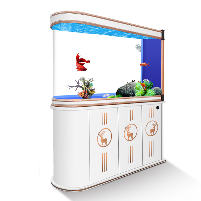 2022新款鱼缸隔断柜客厅家用落地玄关中大型轻奢屏风金鱼缸免换水,淘宝优惠券,粉丝福利购,淘宝优惠卷