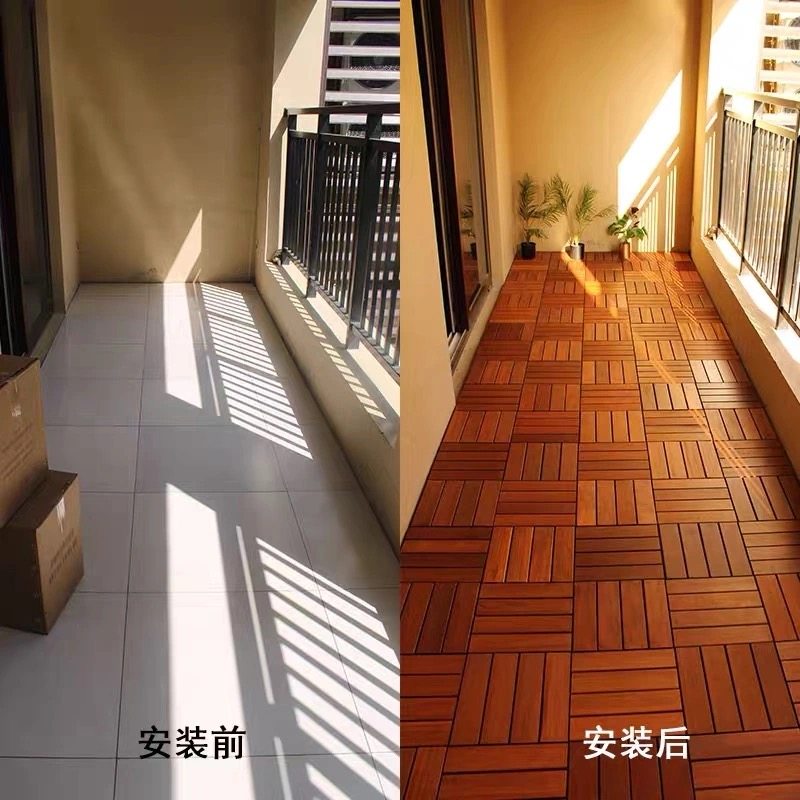 防腐木菠萝格阳台自铺浴室庭院露台室外拼接地板防水防滑实木地板,淘宝优惠券,粉丝福利购,淘宝优惠卷