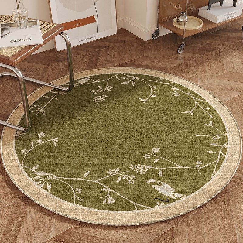 圆形地毯书房卧室电脑椅客厅沙发梳妆台复古摇摇椅垫子转椅地垫,淘宝优惠券,粉丝福利购,淘宝优惠卷