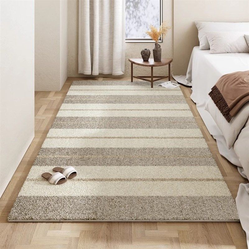 侘寂风卧室仿羊绒床边地毯美拉德加厚房间床前地垫吸水防滑毛绒垫,淘宝优惠券,粉丝福利购,淘宝优惠卷
