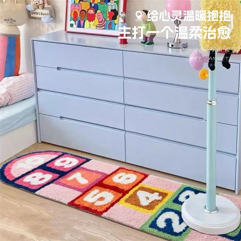 织己织物儿童趣味卡通地毯跳房子游戏卧室床边毯沙发装饰地垫早教,淘宝优惠券,粉丝福利购,淘宝优惠卷