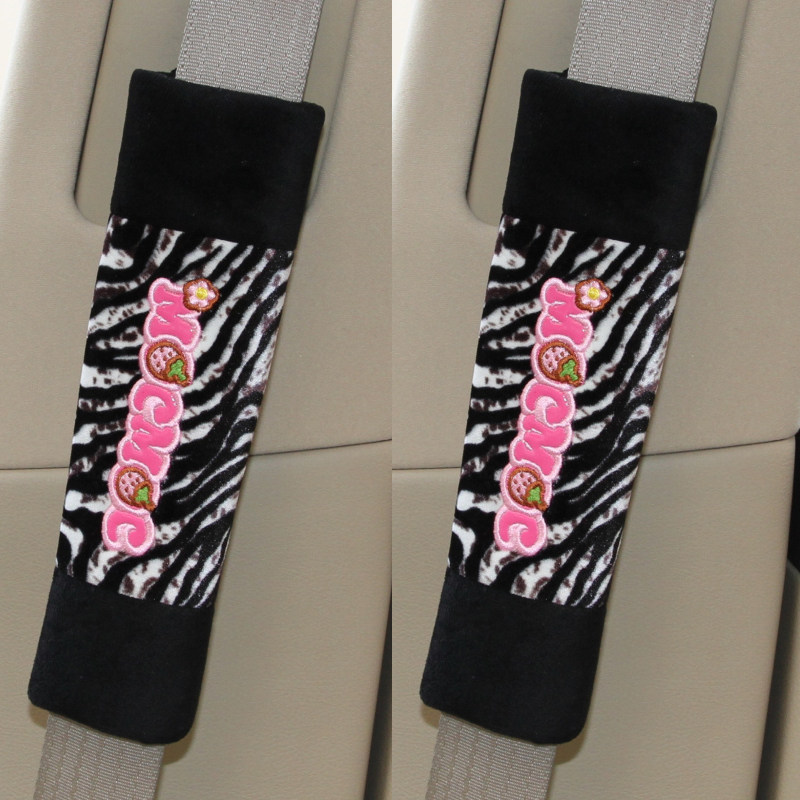 摩丝娃娃车用护肩肩带卡通粉色可爱安全带护肩套汽车内饰品对装,淘宝优惠券,粉丝福利购,淘宝优惠卷