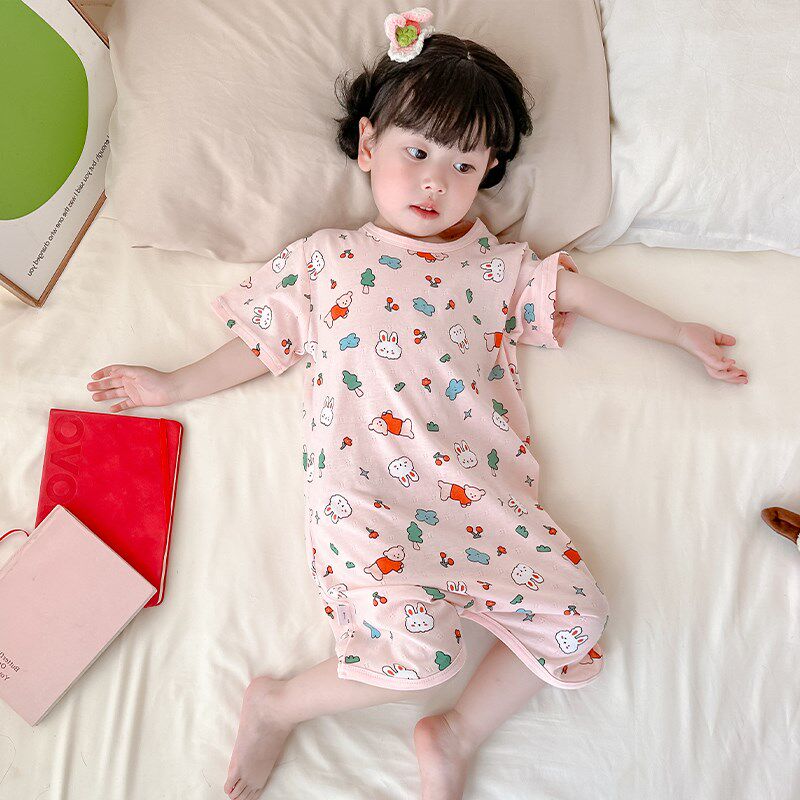 女童睡裙夏季薄款纯棉儿童连体睡衣夏天宝宝空调房睡袍防踢家居服,淘宝优惠券,粉丝福利购,淘宝优惠卷