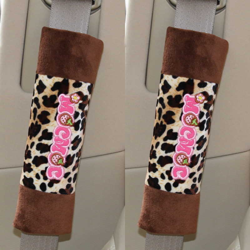 摩丝娃娃车用护肩肩带卡通粉色可爱安全带护肩套汽车内饰品对装,淘宝优惠券,粉丝福利购,淘宝优惠卷