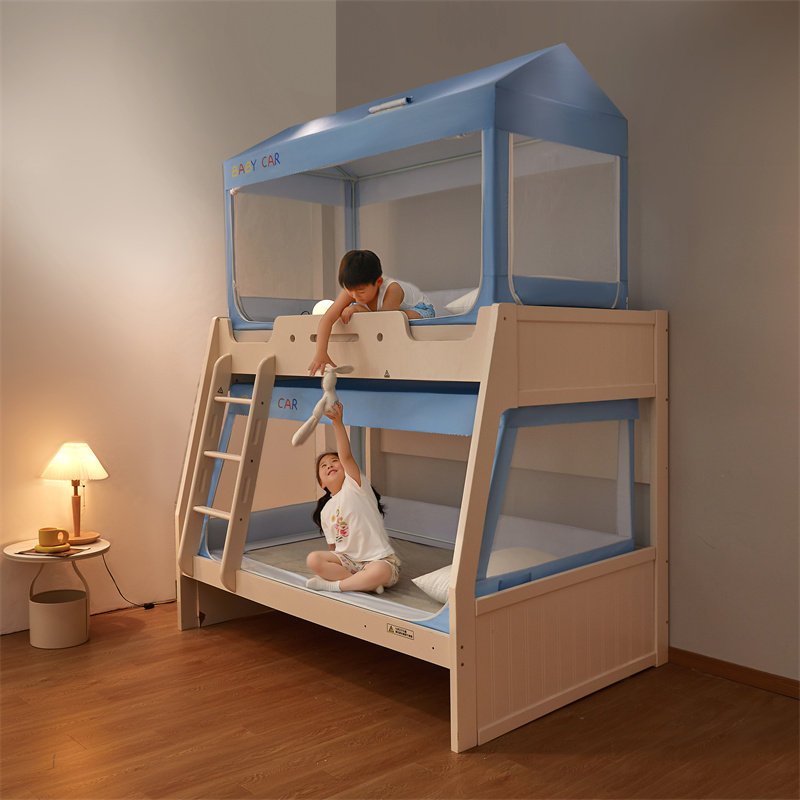 子母床蚊帐新款家用儿童房屋顶支架高低床上下铺遮光床帘帐篷防摔,淘宝优惠券,粉丝福利购,淘宝优惠卷