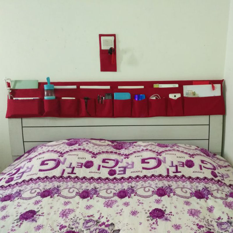 床头罩床头套罩木床头收纳袋挂袋放手机遥控器麻棉布防尘罩保护套,淘宝优惠券,粉丝福利购,淘宝优惠卷