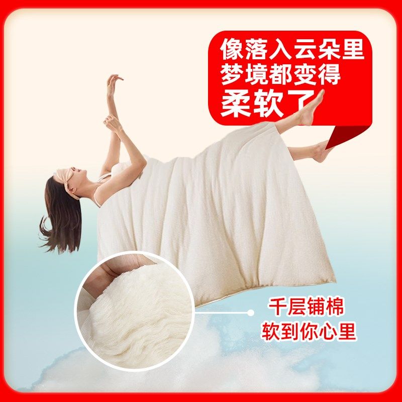 新疆一级长绒棉被棉花被子被芯棉絮床垫手工被褥子全棉纯棉花冬被,淘宝优惠券,粉丝福利购,淘宝优惠卷