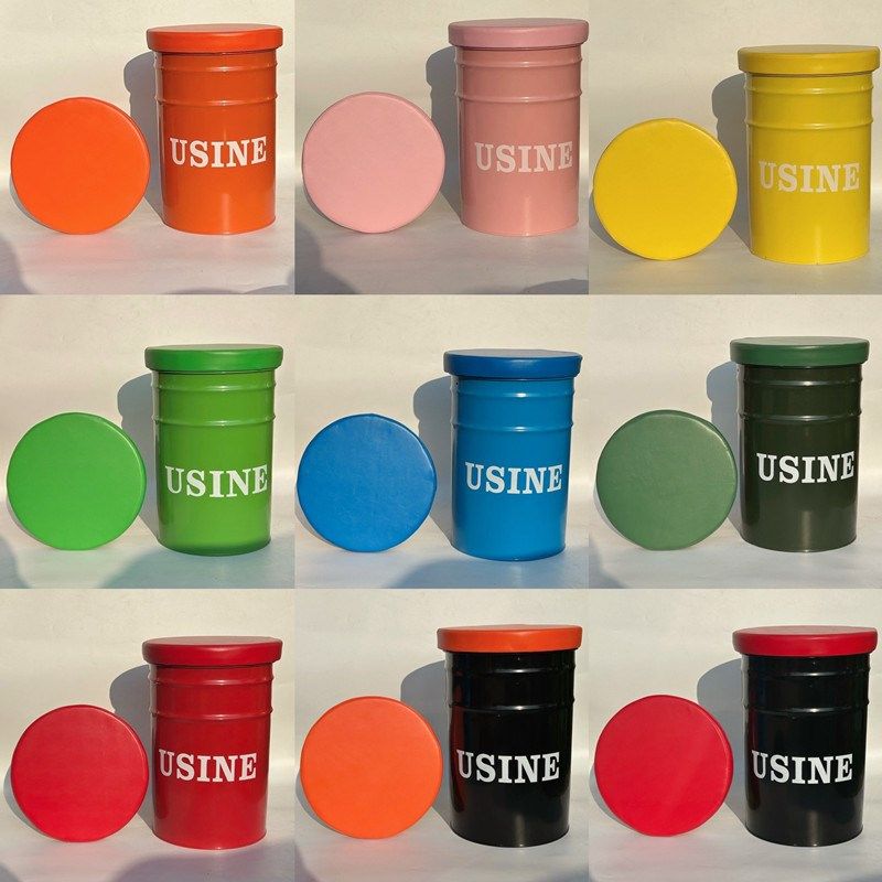 工业风油漆桶收纳凳圆桶凳储物网红休闲椅烤肉串串火锅店桌椅组合,淘宝优惠券,粉丝福利购,淘宝优惠卷