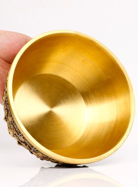 聚宝盆摆件纯铜实心五福纳财盆铜碗家用客厅门店开业礼品大号铜盆