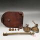 Antique antique miscellaneous solid wood base with weight faucet balance scale weight scale old objects nostalgic collection
