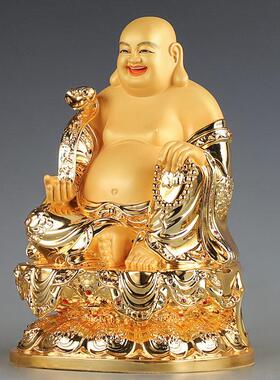 台湾鎏金纯铜弥勒佛菩萨像大肚笑佛家拜弥勒佛福饰