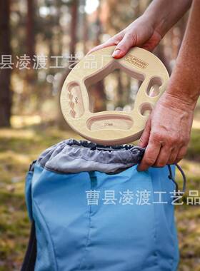 木质室内外五边形指力板便携式登山指板攀爬训练装备桦木攀岩挂架