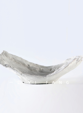 一匚 现代极简创意黑白色系陶瓷托盘 样板间售楼处客厅玄关装摆件