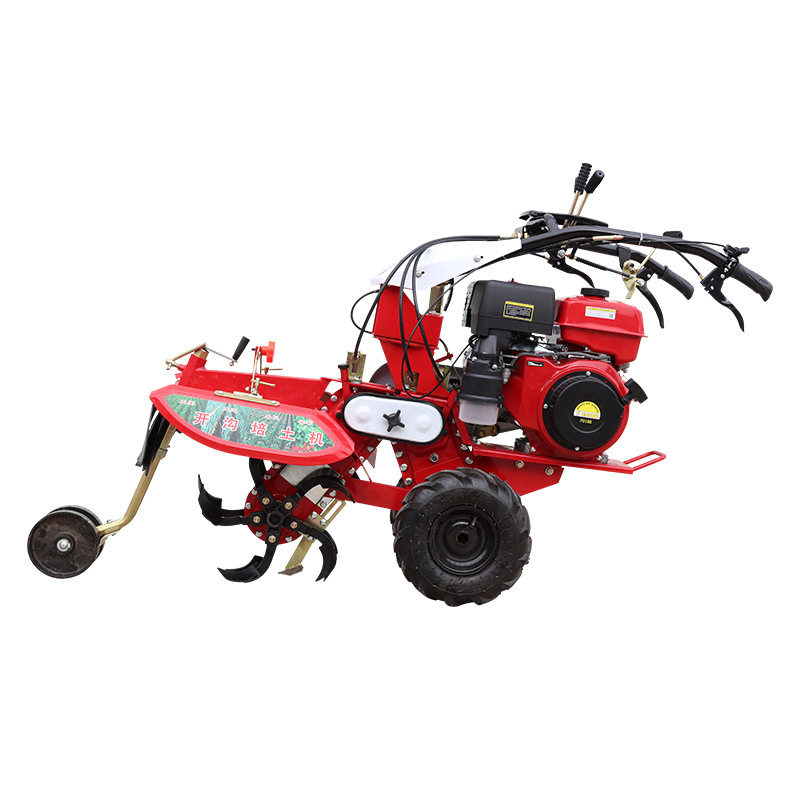 Four-wheel drive front-rotating micro tiller, gasoline rotary tiller, pastoral management machine, ditching machine, small agricultural onion cultivator