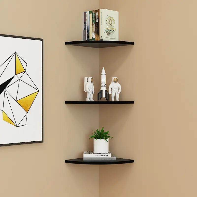 创意三角扇形隔板墙角置物架北欧简约实木转角置物板墙上花架书架,淘宝优惠券,粉丝福利购,淘宝优惠卷