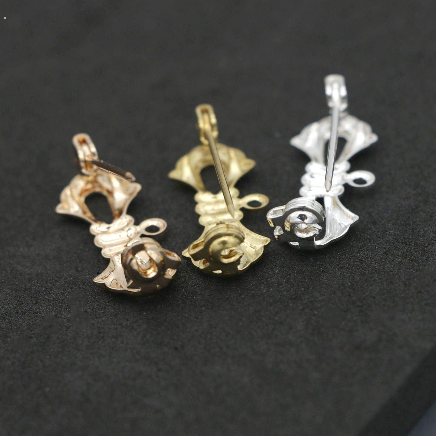 带孔黄铜蝴蝶结胸针diy服饰胸针手作配件扣针安全锁头蝴蝶结别针,淘宝优惠券,粉丝福利购,淘宝优惠卷