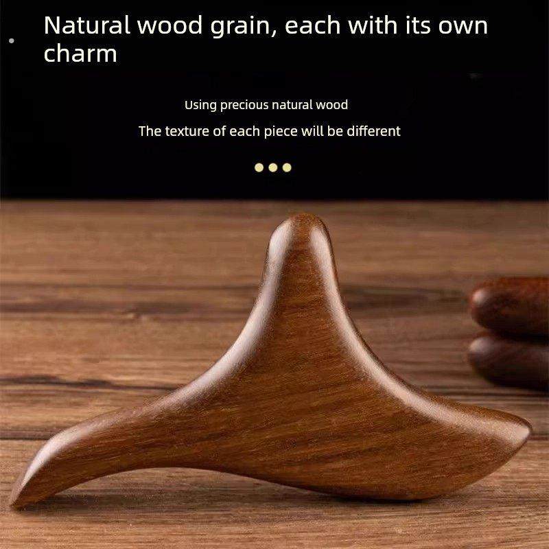 木质三角雀按摩器足疗棒足底刮痧板牛角点穴笔脚底穴位按摩棒工具,淘宝优惠券,粉丝福利购,淘宝优惠卷