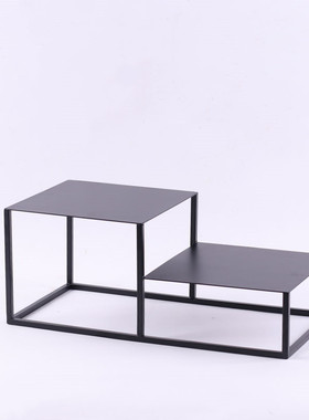 新款黑色金属小型铁架底座软装工艺品玄关式盆景盆栽铁艺置物