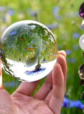 透明水晶球摄影拍摄道具魔术杂技表演拍照美甲玻璃球摆件8cm厘米
