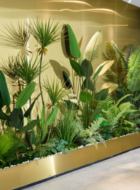 绿植仿真造景假高级植物室内轻奢仿生景品逼真装饰落地景观摆件