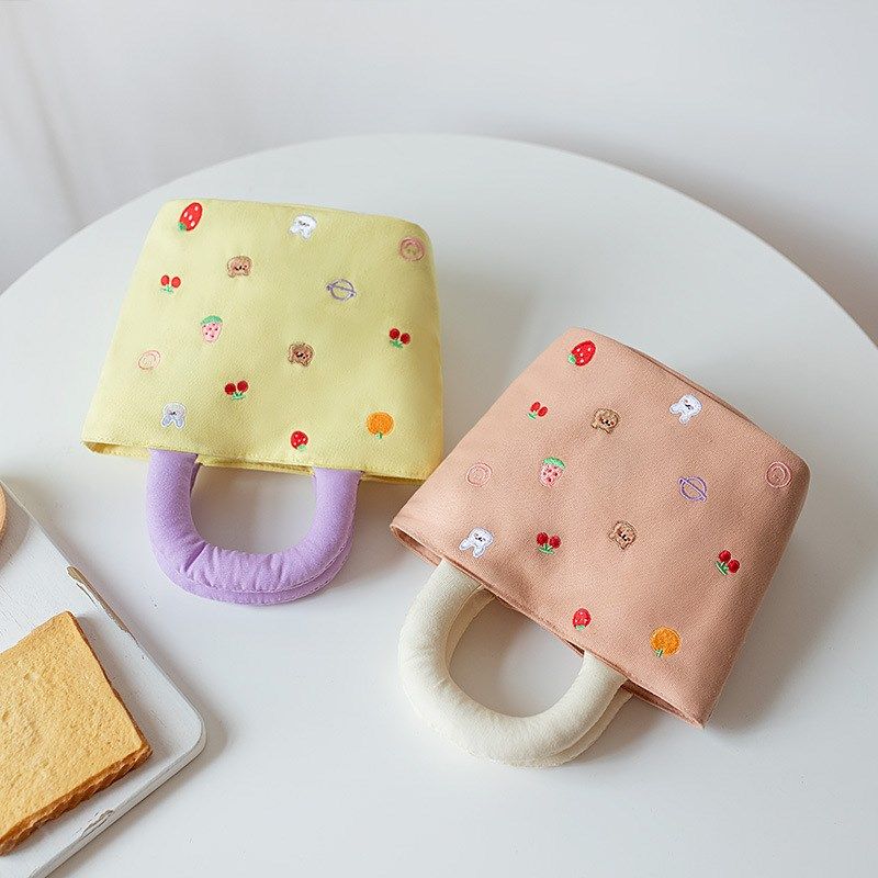 帆布手提包2025新款可爱卡通手提水桶包宝妈外出上班手拎饭盒布包,淘宝优惠券,粉丝福利购,淘宝优惠卷