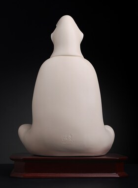 戴玉堂 林建平陶瓷摆件《净瓶观音 猛犸牙黄》家用观世音菩萨佛像