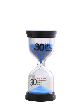 沙漏计时器创意儿童刷牙防摔1/3/10/30十分钟时间流沙瓶漏斗摆件