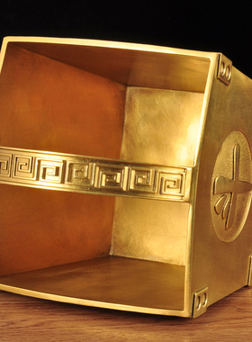 黄铜日进斗金摆件铜篮子招财聚宝盆摆件客厅装饰品乔迁开业礼品