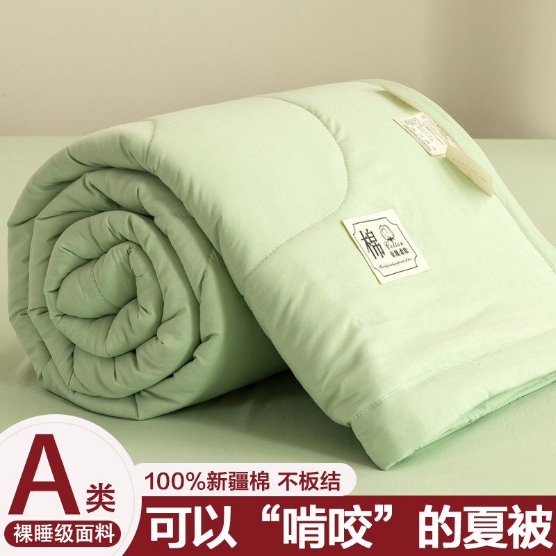 A类100新疆纯棉花被空调被夏季可机洗夏凉被学生棉被单双人薄被子,淘宝优惠券,粉丝福利购,淘宝优惠卷
