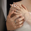 IDO Forever silver ring cultured diamond ring couple model