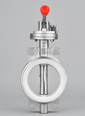 不锈钢蝶阀 304手动手柄 对夹式蝶阀 四氟 硅胶D71X DN65 80 100