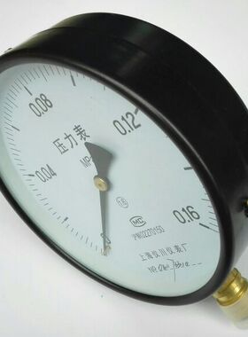 上海仪川仪表厂 压力表 Y-100 0~0.16mpa 直径100mm 螺纹m20*1.5
