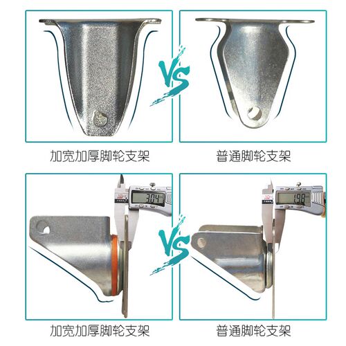 3寸4寸5寸轻型TPR静音万向轮平板手推车重型脚轮航空箱货架小轮子 - 图1