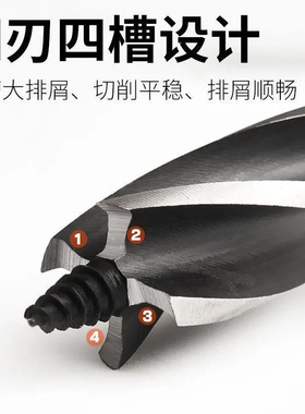 电动起子钻孔器支罗钻气扳电钻转换接头专用扩孔钻头12-25mm