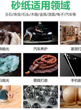 进口5寸植绒砂纸片 五金汽车车漆干湿打磨抛光砂子圆盘砂自粘沙纸