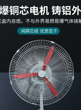 防爆电风扇工业摇头扇大功率牛角扇大风量落地扇挂壁式220V/380V
