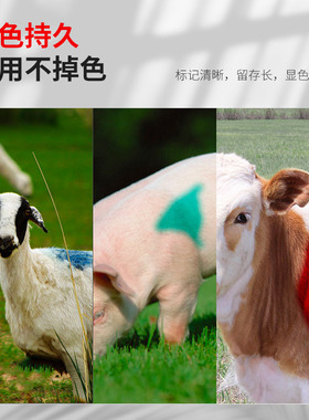 畜牧用动物标记喷漆 水性兽用记号喷漆 天蓝色大红色葱绿色动物标