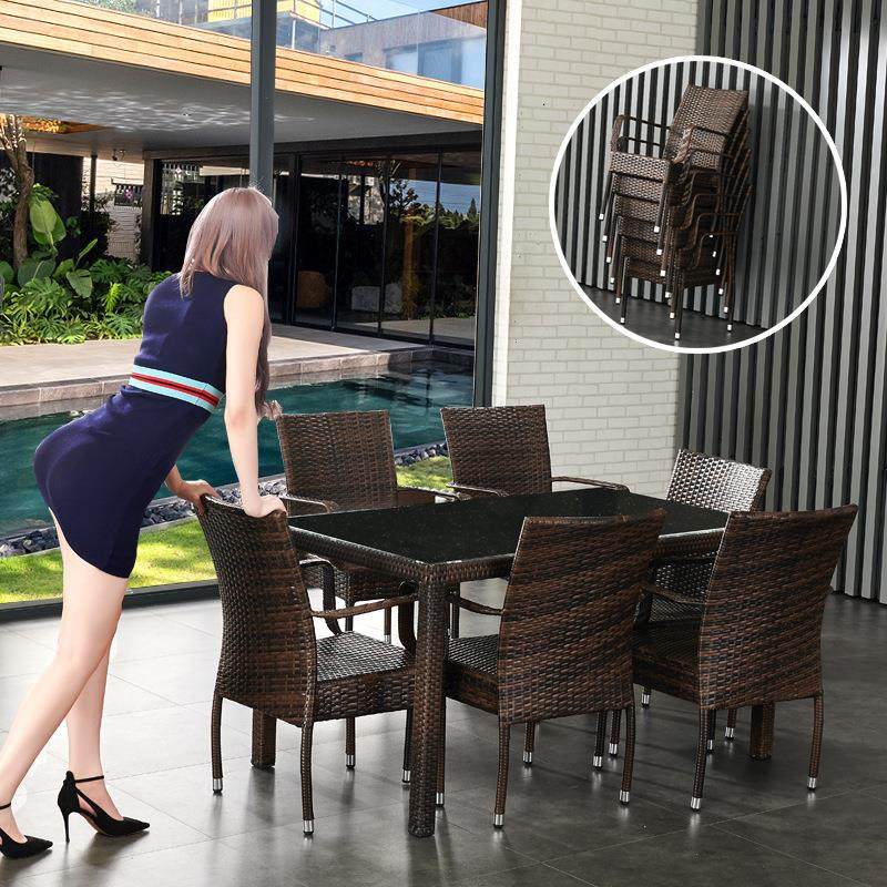 户外桌椅组合休闲庭院露天阳台花园编藤桌椅三五件套室外藤椅家具,淘宝优惠券,粉丝福利购,淘宝优惠卷