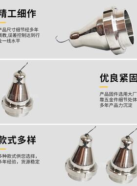 卫生级锥形视镜灯不锈钢罐顶用视灯宝搭式活接观察孔灯220V/DN100