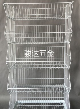 常熟超市货架 叠笼 斜口篮 层架 网架 斜口篮面包架 置物架
