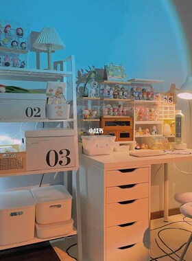 ins储物架卧室化妆品整理架小推车移动收纳架客厅层架出租房神器
