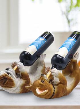 创意仿真动物红酒架客厅桌面摆放玄关装饰葡萄酒架树脂工艺品新品