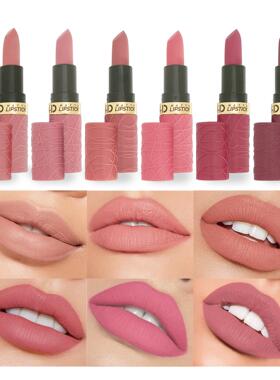 12Colors Velvet Matte Lipstick 6Pcs Smooth 丝绒哑光口红6支装